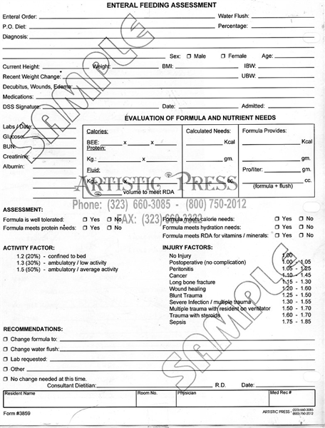 Enteral Feeding Assessment