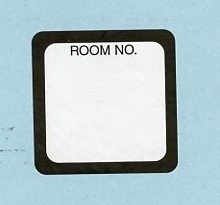 Labels - Room No.