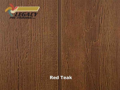 Allura Prefinished Vertical Panel Siding - Red Teak