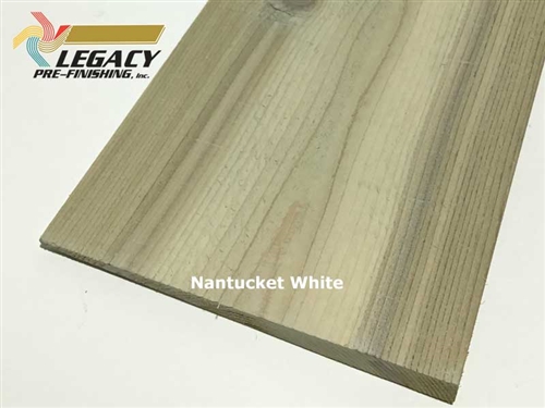 Prefinished Cedar Bevel Siding - Nantucket White Stain