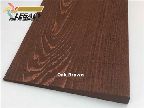 Prefinished Cedar Bevel Siding - Oak Brown Stain