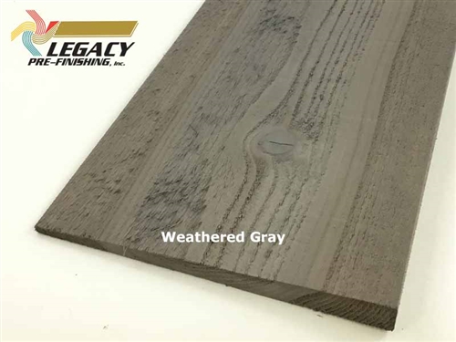 Prefinished Cedar Bevel Siding - Weathered Gray Stain