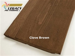 Prefinished Cedar Channel Rustic Siding - Clove Brown Stain