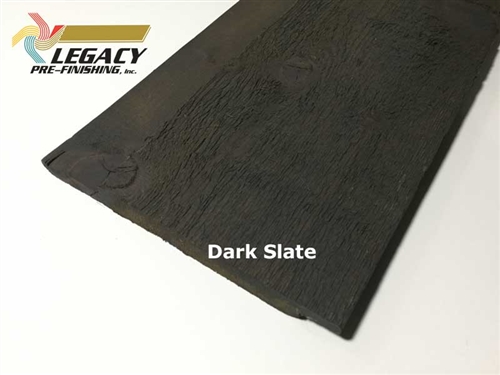 Prefinished Cedar Channel Rustic Siding - Dark Slate Stain