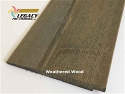 Prefinished Cedar Rabbeted Bevel Siding - Weathered Wood Stain