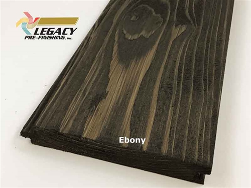 Prefinished Cypress Tongue And Groove Nickel Gap Siding - Ebony Stain