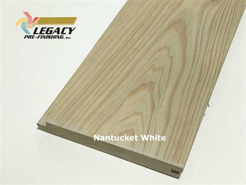 Prefinished Cypress Tongue And Groove Nickel Gap Siding - Nantucket White Stain