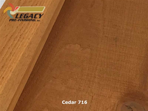 Beautiful Cedar board and batten siding custom prefinished in a rich brown stain called Cedar 716