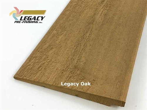 Prefinished Cedar Rabbeted Bevel Siding in a golden brown stain called Legacy Oak