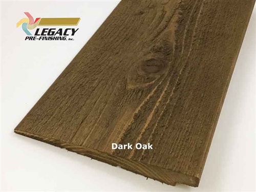 Prefinished Cedar Rabbeted Bevel Siding - Dark Oak Stain