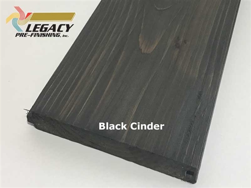 Prefinished Cedar Nickel Gap Siding - Black Cinder