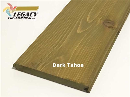 Prefinished Cedar Nickel Gap Siding - Dark Tahoe Stain