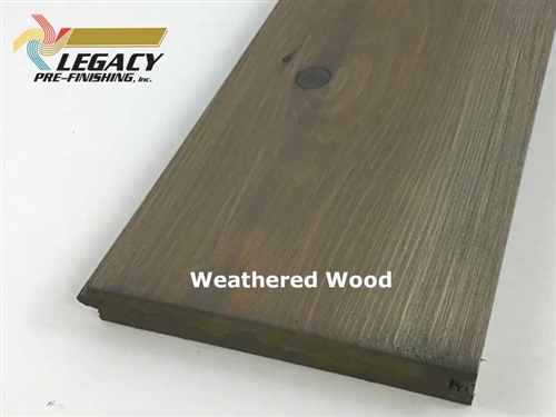 Prefinished Cedar Nickel Gap Siding - Weathered Wood Stain