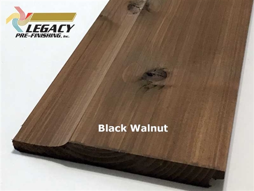 Prefinished Cedar Dutch German Lap Siding - Black Walnut Stain