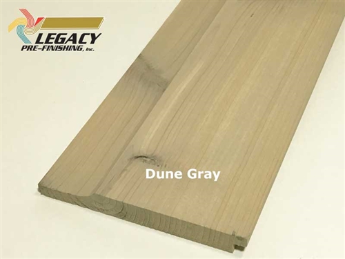 Prefinished Cedar Dutch German Lap Siding - Dune Gray Stain