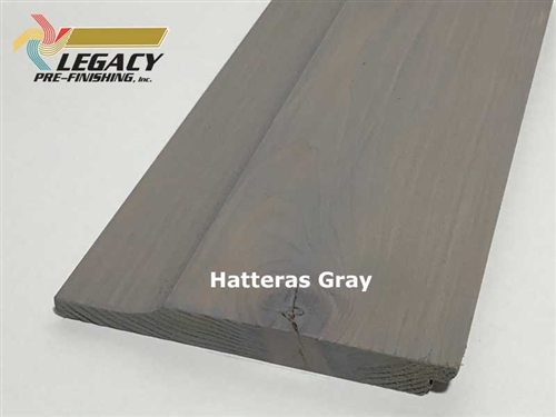 Prefinished Cedar Dutch German Lap Siding - Hatteras Gray Stain