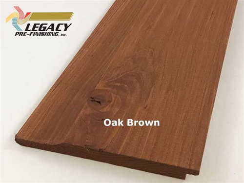 Prefinished Cedar Dutch German Lap Siding - Oak Brown Stain