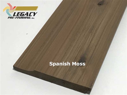 Prefinished Cedar Dutch German Lap Siding - Spanish Moss Stain