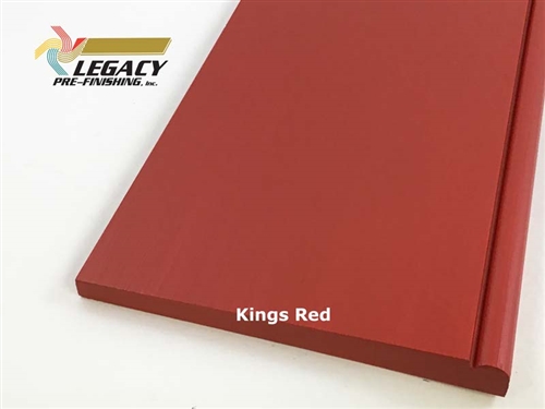 Prefinished Cypress Beaded Bevel Lap Siding prefinished in a dark red solid color called Kings Red