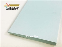 Prefinished Cypress Bevel Back Lap Siding prefinished in a historical light blue color called Ewing Blue