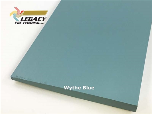 Prefinished Cypress Bevel Back Lap Siding prefinished in a historical blue color called Wythe Blue