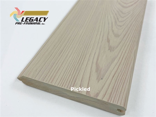 Cypress Prefinished Tongue And Groove V-Joint Boards - Pickled