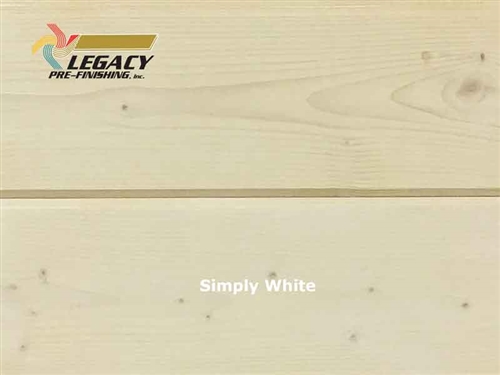 Spruce Prefinished Tongue And Groove Siding V-Joint Paneling - Simply White