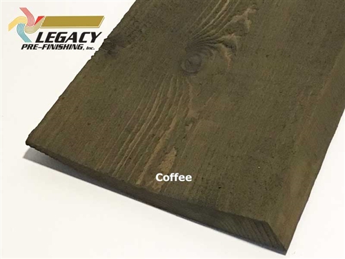 Prefinished Haida Wavy Edge Cedar Siding - Coffee Stain