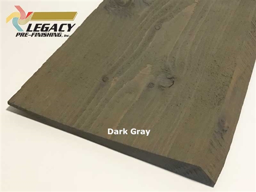 Prefinished Haida Wavy Edge Cedar Siding - Dark Gray Stain