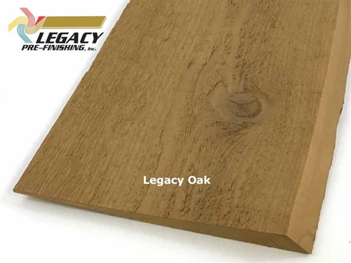 Haida wavy edge cedar siding prefinished in a custom golden brown stain called Legacy Oak