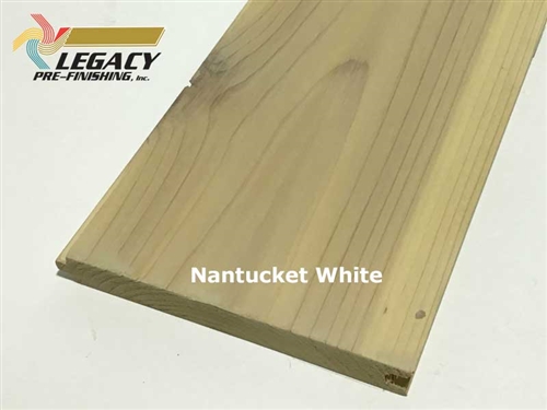 Prefinished Cedar Nickel Gap Siding - Nantucket White Stain