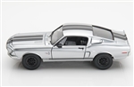 1:18 1968 Chrome Shelby Mustang GT500KR Diecast