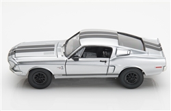 1:18 1968 Chrome Shelby Mustang GT500KR Diecast