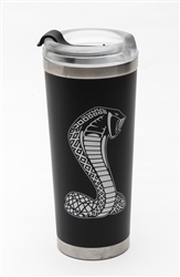 24 oz Matte Black Stainless Steel Tumbler with Straw