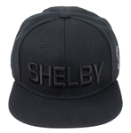 Shelby Tonal Black Flat Bill Hat