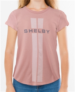 Girls Double Stripe Pink T-Shirt