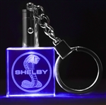 Shelby Snake Crystal Blue Light-up Keychain