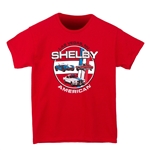 Youth Shelby American Cars Red T-Shirt