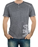 Shelby Snake Henley Grey T-Shirt