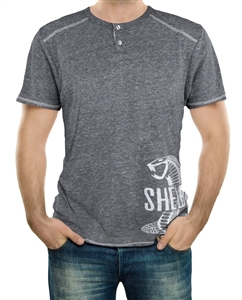 Shelby Snake Henley Grey T-Shirt