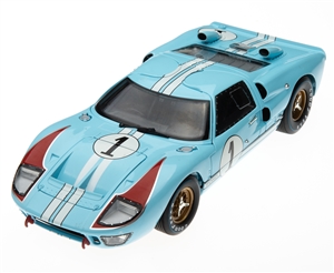 1:18 1966 Gulf Blue Ford GT40 Le Mans #1 Diecast