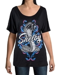 Shelby Womens Blaze Slouchy Black T-Shirt