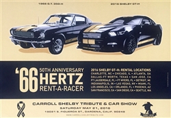 Carroll Shelby 2016 Tribute Poster - Rent a Racer