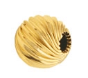 14kt Gold Filled Twisted Corrugated Round Bead - 5mm - 1.75mm Hole Size