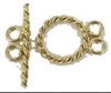 14kt Gold Filled 2-Strand Twisted Rope Toggle Clasp - 14mm