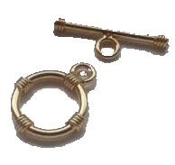 14kt Gold Filled Bali Style Toggle Clasp