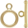 14kt Gold Filled Smooth Round Toggle Clasp - 9mm