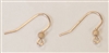 14K Gold Filled Fish Hook with 3mm frosted bead