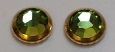 20ss Flatback Rimset Rhinestone HOTFIX Gold/Peridot