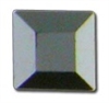 4mm Flatback Square Jet Hematite